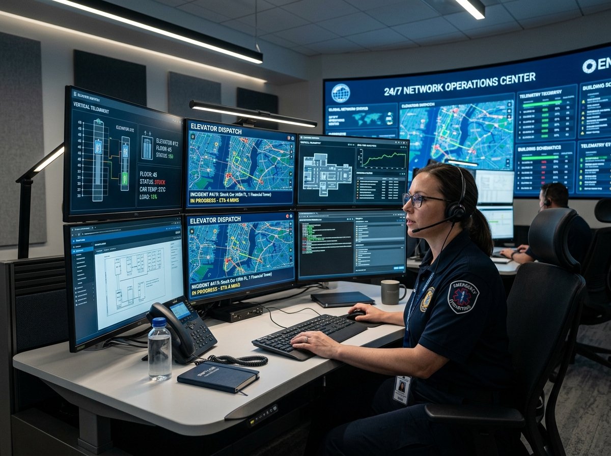 24/7 Hotline Trigger Elevator Dispatch Center