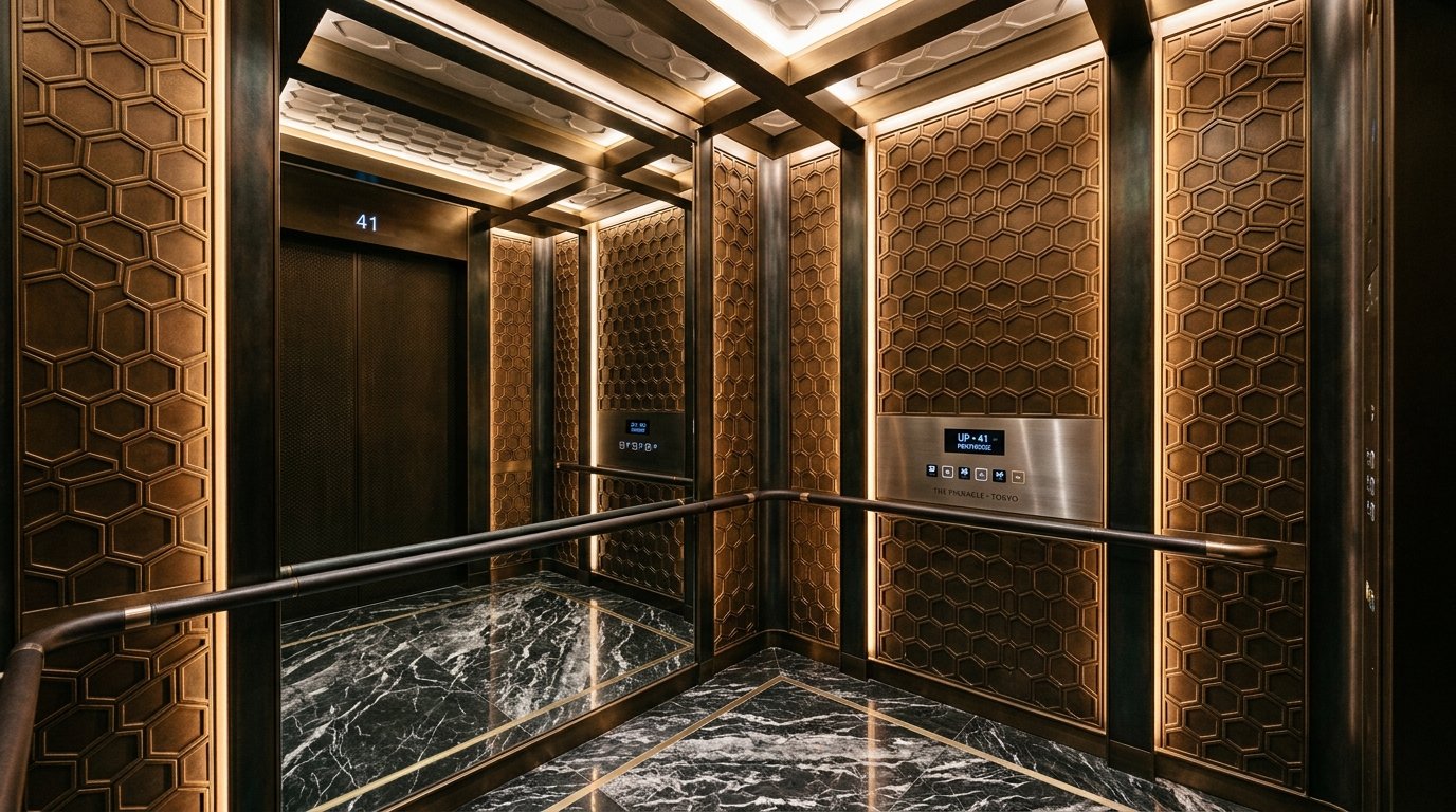 Ultra Luxury Elevator Cabin Interior Architecture