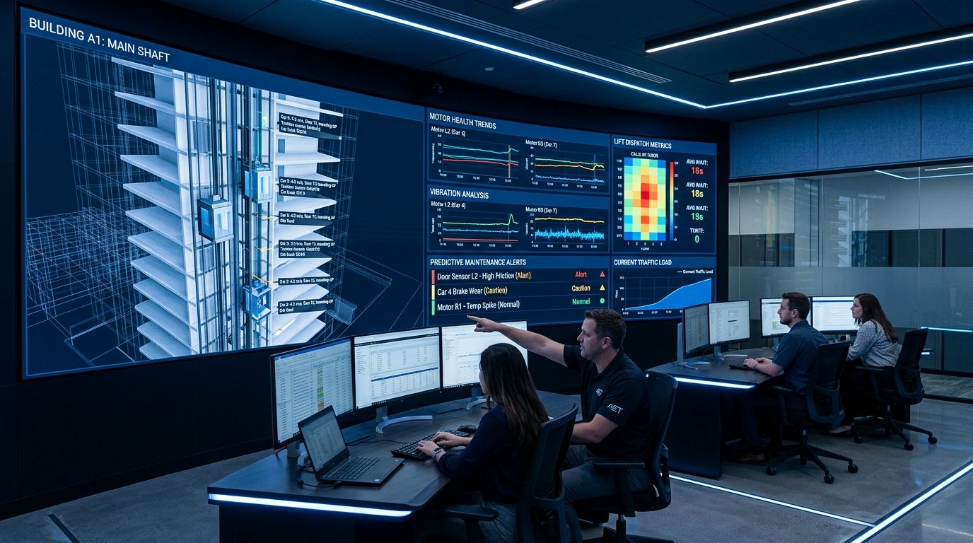 Elevator IoT Monitoring Control Center Dashboard