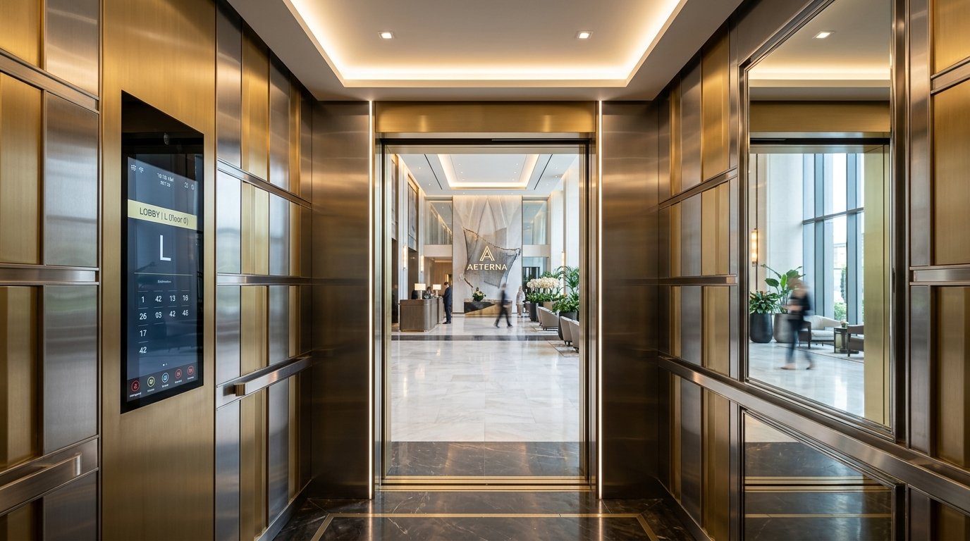 Luxury Modernized Elevator Cabin Interior